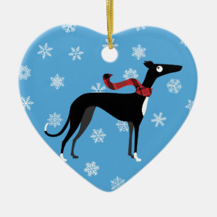 Snowy-Jagdhund Keramikornament