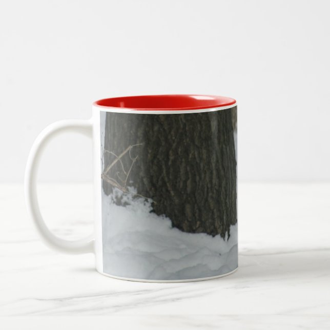 Snowy Kardinal Zweifarbige Tasse (Links)