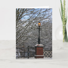 Snowy-Lampen-Karte Feiertagskarte