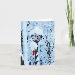 Snowy-Lampen-Posten-Weihnachtskarte Feiertagskarte
