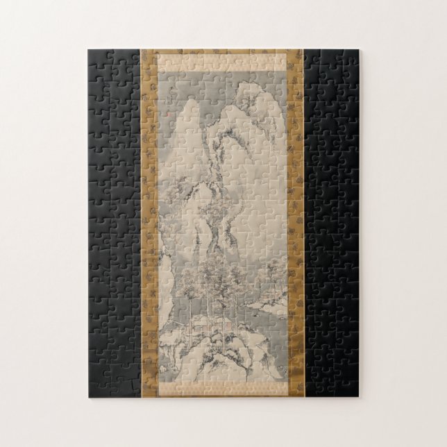 Snowy Landscape 1744 Sakaki Hyakusen Art (Vertikal)