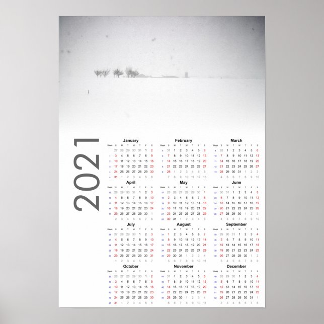 Snowy Landscape Kalender 2021 Poster (Vorne)