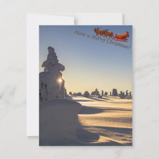 Snowy Lapland Weihnachtskarte Feiertagskarte