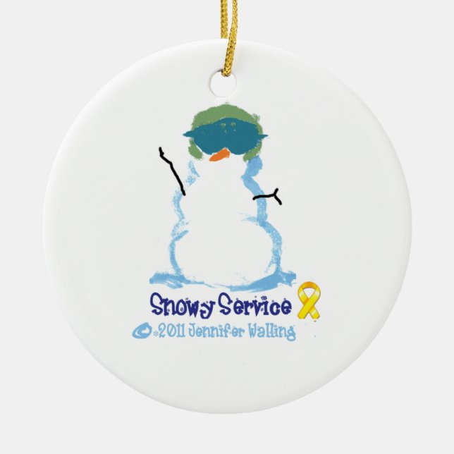 Snowy-Luftwaffen-Verzierung Keramik Ornament (Vorne)
