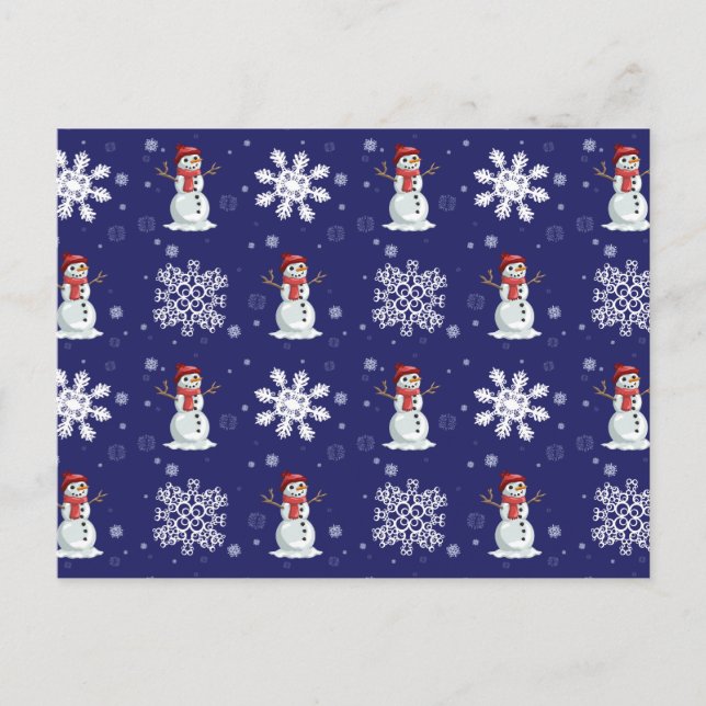Snowy-Männer Postkarte (Vorderseite)