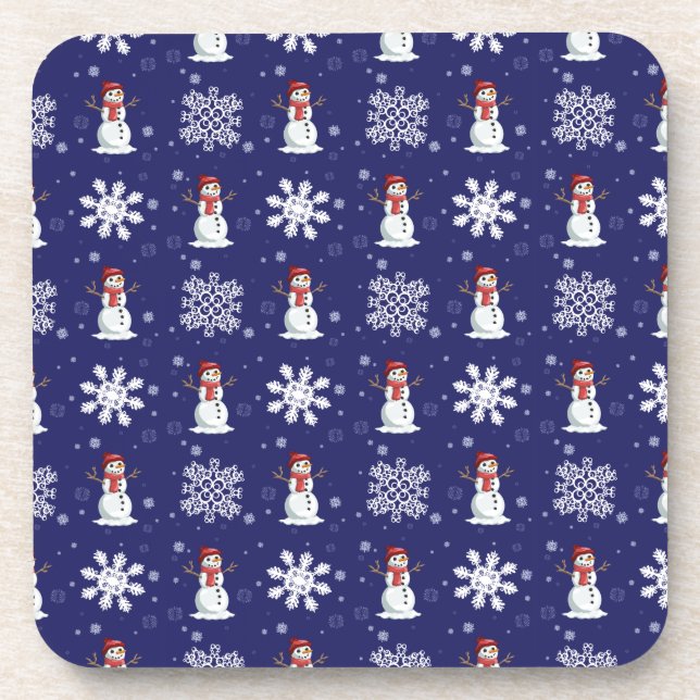 Snowy-Männer Untersetzer (Vorderseite)