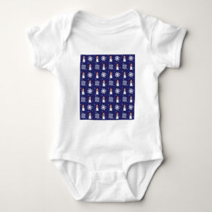 Snowy Men Baby Strampler