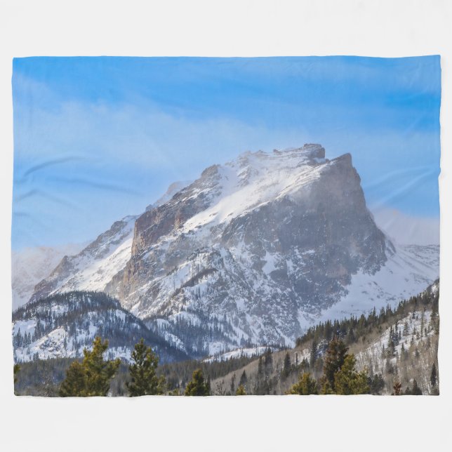 Snowy Mountain Fleece Blanket (Vorderseite (Horizontal))
