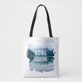Snowy Mountain Lake Gone Fischen Tasche