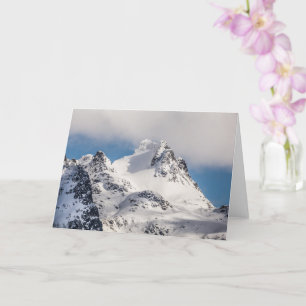 Snowy Mountain Landscape Foto Karte