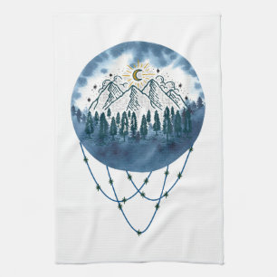 Snowy Mountain Pine Naturerlebnis im Freien Geschirrtuch