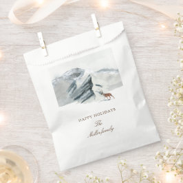 Snowy Mountains Woodland Elegante Urlaub Geschenktütchen
