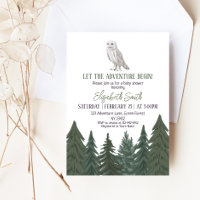 Snowy Owl Baby Shower Einladung