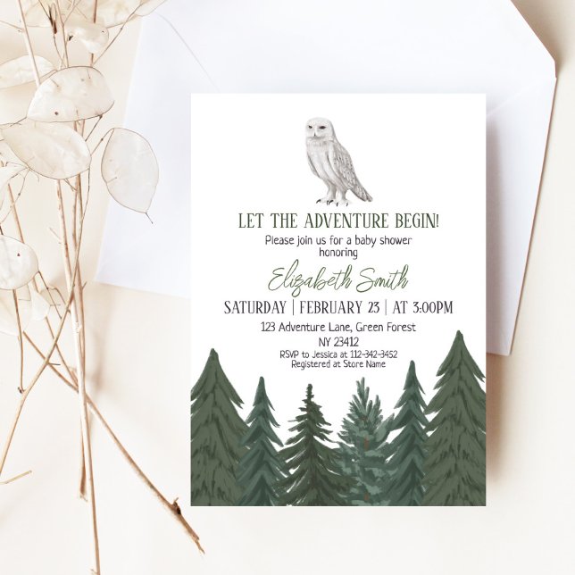 Snowy Owl  Baby Shower Invitation Einladung (Von Creator hochgeladen)