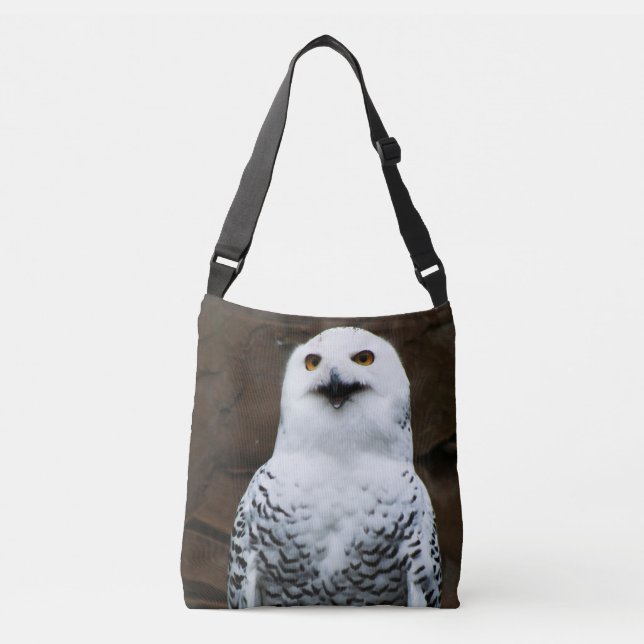 Snowy Owl cbba Tragetaschen Mit Langen Trägern (Vorderseite)