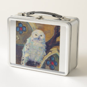 Snowy Owl Church Knowledge Maureen Girard Bird Metall Brotdose