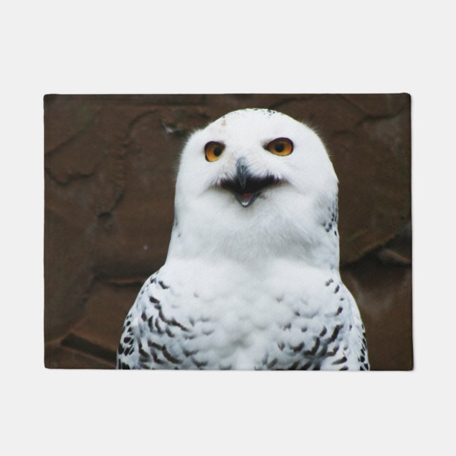 Snowy Owl dmcna Fußmatte (Vorderseite)