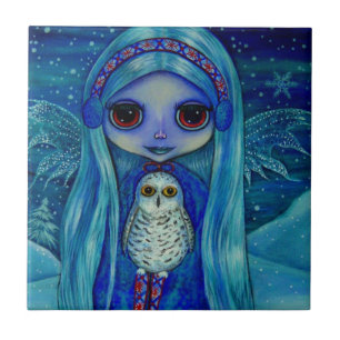 Snowy Owl Fairy Fliese