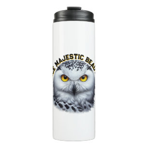 Snowy Owl Fierce Majestic Beautiful Thermosbecher