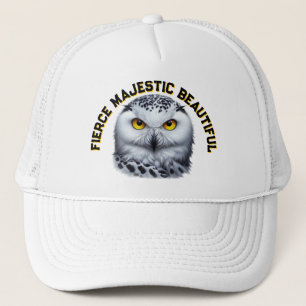 Snowy Owl Fierce Majestic Beautiful Truckerkappe