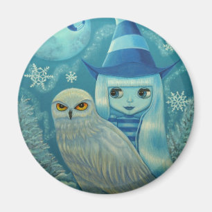 Snowy Owl Hexenmagnet Magnet