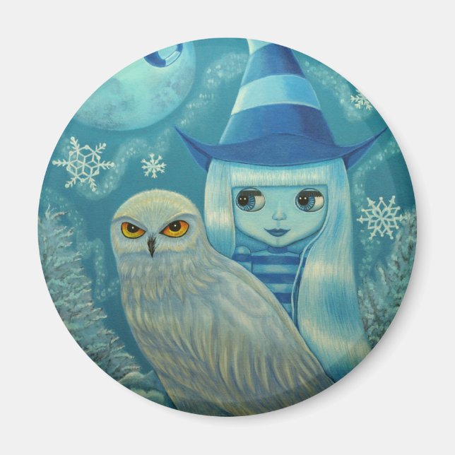 Snowy Owl Hexenmagnet Magnet (Vorne)