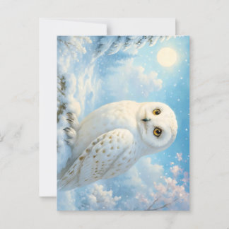 Snowy Owl in a Winter Wonderland Postkarte