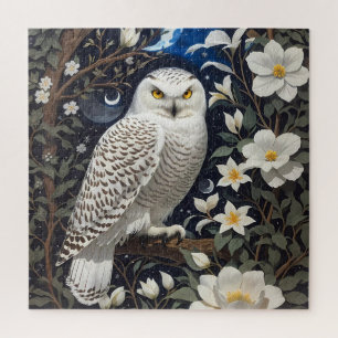 Snowy Owl Moonlight Moonblumen