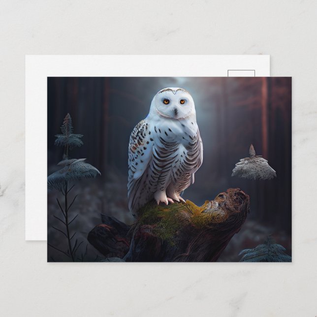 Snowy Owl Postkarten (Vorne/Hinten)