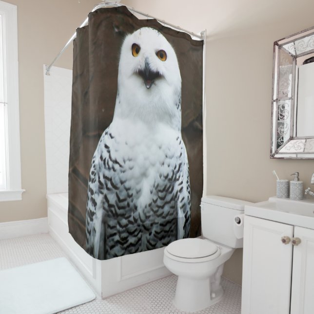 Snowy Owl sccnm Duschvorhang (Beispiel)