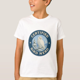 Snowy Owl Vintages Abzeichen T-Shirt