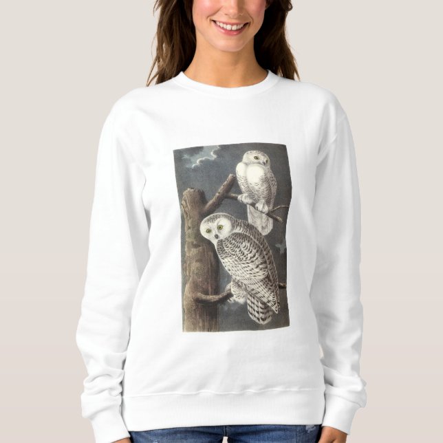 Snowy Owl von Audubon Sweatshirt (Vorderseite)