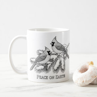 Snowy Pine Branch Holiday mug