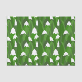 Snowy Pine Forest Seidenpapier