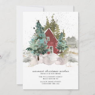Snowy Pine Forest Weihnachten Neue Zuhause Ankündigung