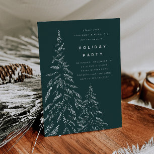 Snowy Pines Business- oder Corporate-Holiday-Par Einladung