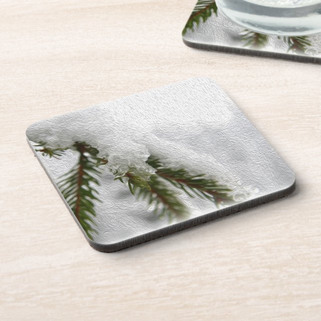 Snowy Pines Untersetzer (Linke Seite)