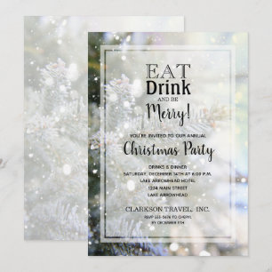 Snowy Pines Weihnachtsfeiertage Einladungen