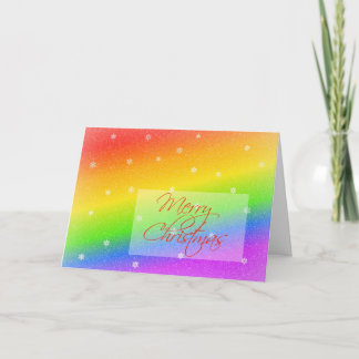 Snowy Rainbow Christmas Feiertagskarte