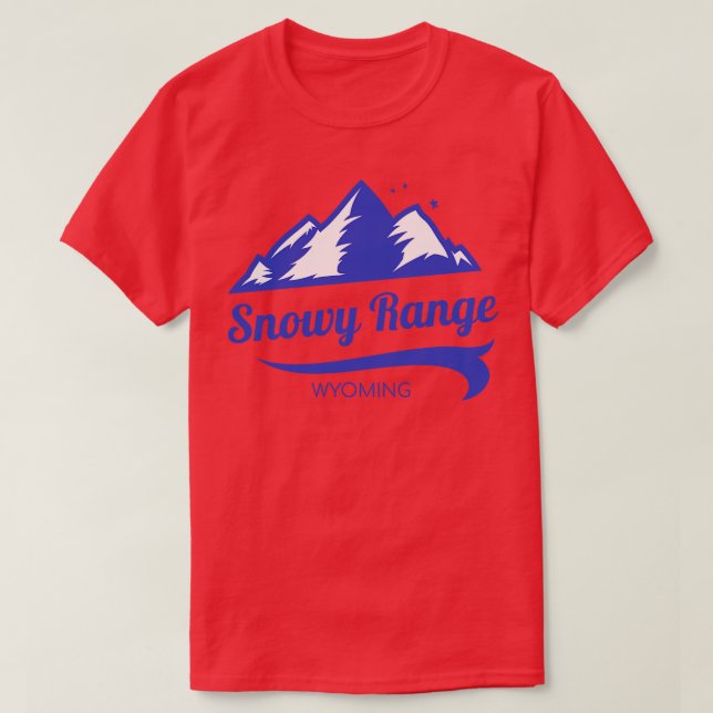 Snowy Range Ski Wyoming T-Shirt (Design vorne)
