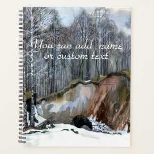 Snowy ravine painting Aquarell Planer