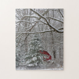 Snowy Red Barn