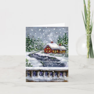 Snowy River Winter Landschaft Art Note Card Karte