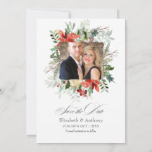 Snowy Rustic Pine and Spruce Winter Hochzeitsmagie