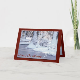 Snowy Scene Christmas Card Feiertagskarte