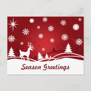 Snowy Season Greetings Card #2 Postkarte