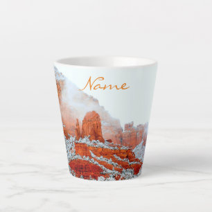Snowy Sedona Rock Thunder_Cove Milchtasse