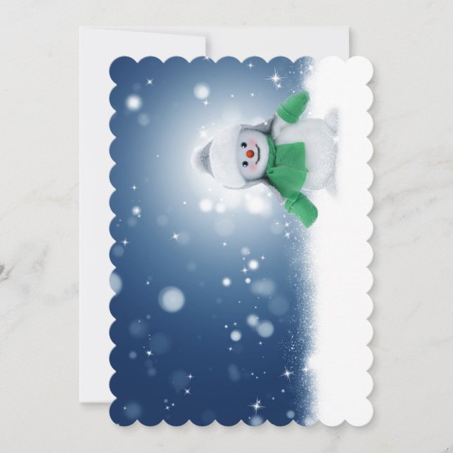 Snowy Snowman Feiertagskarte (Vorderseite)