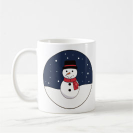 Snowy Snowman Winternacht Kaffeetasse