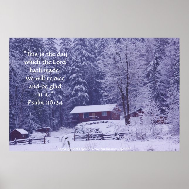 Snowy Splendor 3 Print w/Scripting Verse Poster (Vorne)